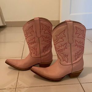 Women’s Vintage cowboy boots Pink El General western leather size 6